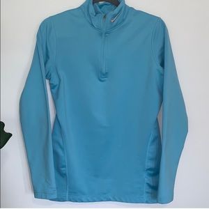 Nike Fit Dry Quarter Zip in blue color. Size L.